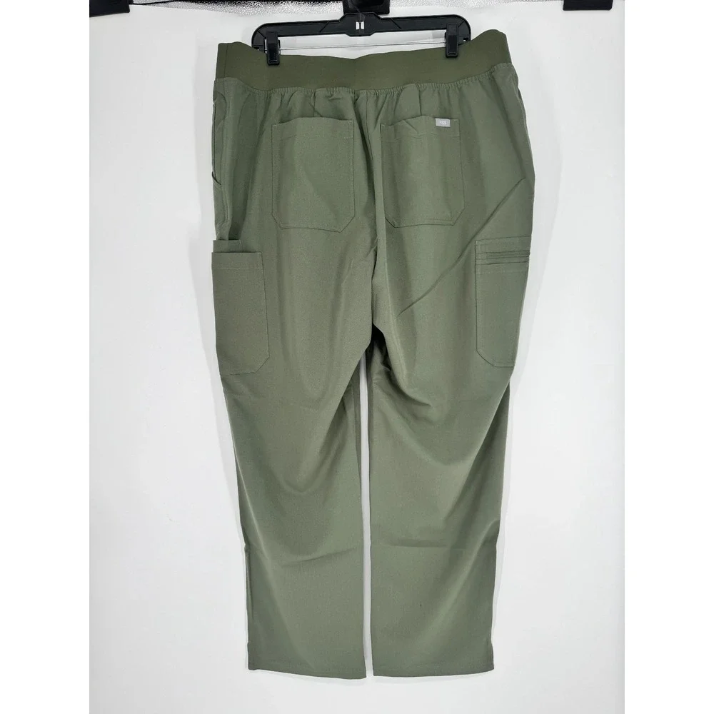 FIGS Technical Collection High Waisted Yola Scrub Pants Cargo Womens 3XL Moss